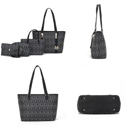 Marimar Women'S Tote Bag with Pouch and Wristlet, Signature 4 Piece Set by Mia K