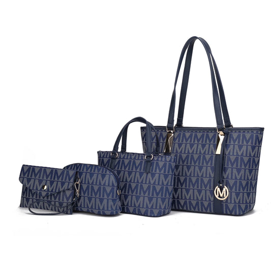 Marimar Women'S Tote Bag with Pouch and Wristlet, Signature 4 Piece Set by Mia K