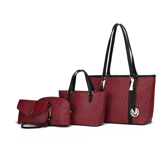 Marimar Women'S Tote Bag with Pouch and Wristlet, Signature 4 Piece Set by Mia K