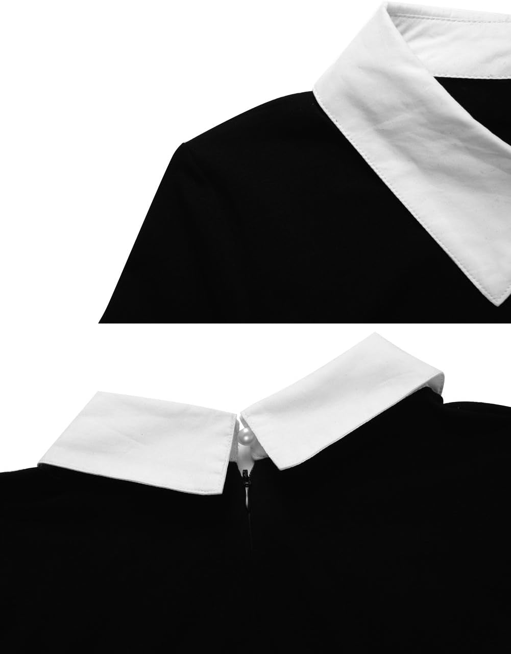 Women'S Long Sleeve Peter Pan Collar Casual Fall Goth Dress